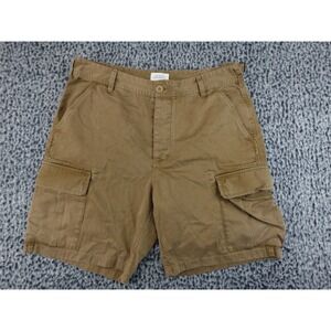 Saturdays New York City Cargo Shorts Mens 34 Brown Utility Twill Cotton Pocket